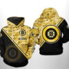 Boston Bruins NHL Camo Team 3D Hoodie Zipper Hoodie 0