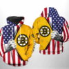 Boston Bruins NHL US FLag 3D Hoodie Zipper Hoodie 0