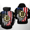 Boston Bruins NHL US FLag Team 3D Hoodie Zipper Hoodie 0