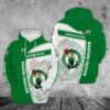 Boston Celtics Zip Hoodie 3D Basketball for Fans 0