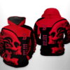Boston Red Sox MLB Skull 3D Hoodie Zipper Hoodie 0