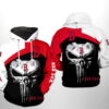 Boston Red Sox MLB Skull Punisher 3D Hoodie 0