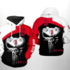Boston Red Sox MLB Skull Punisher 3D Hoodie Zipper Hoodie 0