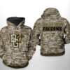 Bowling Green Falcons NCAA Camo Veteran 3D Hoodie 0