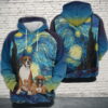 Boxer Starry Night 3D Hoodie 0