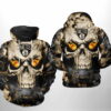 Brooklyn Nets NBA Skull 3D Hoodie 0