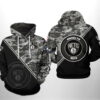 Brooklyn Nets NBA US Camo Team 3D Hoodie 0