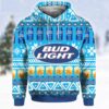 Bud Light Beer Print Ugly Hoodie 3D 0