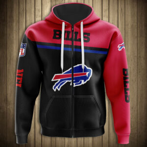 Buffalo Bills 3D Skull Hoodie Pullover Zip Hoodie for Fans 0
