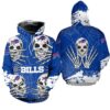 Buffalo Bills Hoodie Skull for Halloween Graphic 0