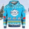 Busch Light Beer Print Ugly Christmas Hoodie 3D 0