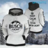 Busch Light Hoodie 3D Keep Calm And Drink Busch Light Gift 0