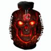 Calgary Flames Halloween Hoodie 3D Skulls Pullover Nhl 0