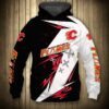 Calgary Flames Hoodie 3D Thunder Design Pullover Nhl Calgary Flames Hoodie 3D Thunder Design Pullover Nhl 0