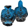 Carolina Panthers Hoodie 3D Halloween Pumpkin Skull Print Zip Hoodie 0