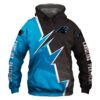 Carolina Panthers Hoodie Zigzag Graphic Zip Hoodie Gift for Fans 0