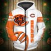 Chicago Bears Hoodie 3D Graphic Balls Zip Hoodie Pullover Chicago Bears Hoodie 3D Graphic Balls Zip Hoodie Pullover 0