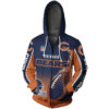 Chicago Bears Hoodie 3D Zip Hoodie Cute Flame Balls Graphic Gifts for Fans 0