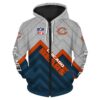 Chicago Bears Hoodie 3D Zip Hoodie Pullover Size S-5Xl Chicago Bears Hoodie 3D Zip Hoodie Pullover Size S5Xl 0