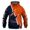 Chicago Bears Hoodie Zigzag Graphic Zip Hoodie Gift for Fans Chicago Bears Hoodie Zigzag Graphic Zip Hoodie Gift for Fans 0