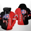 Chicago Cubs MLB US Flag Skull 3D Hoodie 0