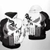 Chicago White Sox MLB Skull 3D Hoodie 0