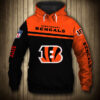 Cincinnati Bengals 3D Skull Hoodie Pullover Zip Hoodie for Fans Cincinnati Bengals 3D Skull Hoodie Pullover Zip Hoodie for Fans 0