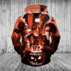 Cincinnati Bengals Hoodie 3D Horror Night Halloween Pullover Nfl Cincinnati Bengals Hoodie 3D Horror Night Halloween Pullover Nfl 0