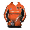 Cincinnati Bengals Hoodie 3D Zip Hoodie Cute Flame Balls Graphic Gifts for Fans 0