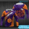 Clemson Hoodie 3D Custom Name Clemson Tigers Gift 0