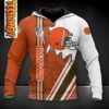 Cleveland Browns 3D Football NFL Hoodie 0
