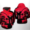 Cleveland Indians MLB Skull 3D Hoodie 0