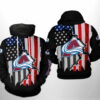 Colorado Avalanche NHL US FLag Team 3D Hoodie 0