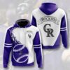 Colorado Rockies Hoodie 3D Zip Hoodie Flame Balls Graphic Gifts for Fans 0