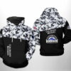 Colorado Rockies MLB Camo Veteran 3D Hoodie 0