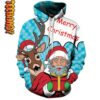 Comic Art Santa Merry Christmas Hoodie 0