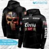 Coors Banquet Hoodie 3D Punisher Skull Custom Name USA Flag Beer Lovers Gift 0