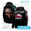 Coors Light Hoodie 3D Punisher Skull Custom Name USA Flag Beer Lovers Gift 0