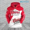 Coors Light Hoodie 3D Red White Gift For Beer Lovers Coors Light Hoodie 3D Red White Gift For Beer Lovers 0