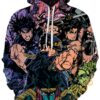 Cosplay Jojo?s Bizarre Adventure Print Pullover With Front Pocket Hoodie All Over Print Hoodie 3D 1 Cosplay Jojos Bizarre Adventure Print Pullover With Front Pocket Hoodie All Over Print Hoodie 3D 1 0