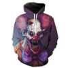 Creepy Clown Scary Hoodie 3D 0