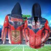 Custom 3D All Over Printed Sydney Roosters Hoodie Show Your Team Pride With Personalized Lightning New Nrl Design Custom 3D All Over Printed Sydney Roosters Hoodie Show Your Team Pride with Personalized Lightning New NRL Design 1