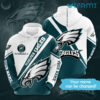 Custom Philly Eagles Hoodie 3D Fly Eagles Fly White Green Philadelphia Eagles Gift 0