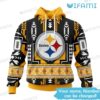 Custom Steelers Hoodie 3D Native American Texture Logo Pittsburgh Steelers Gift 0