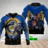 Customized Parramatta Eels NRL 3D Hoodie with Michael Myers Halloween Design and Personalized Name All Over Print 1