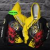 Customized Richmond Football Club Afl Skull 3D All Over Print Hoodie With Personalized Name Customized Richmond Football Club AFL Skull 3D All Over Print Hoodie with Personalized Name 1