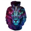 Cyberpunk Lion Epic Animals Hoodie 3D Cyberpunk Lion Epic Animals Hoodie 3D 0