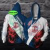 DUG 3D Hoodie Sydney Roosters NRL Skull Custom Name 3D All Over Printed Hoodie 1