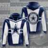 Dallas Cowboys Custom Sport All Over Print Hoodie 3D 0