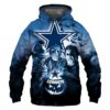 Dallas Cowboys Hoodie 3D Halloween Horror Night Gift for Fans 0